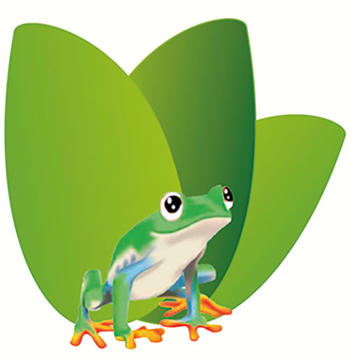 Frosch und Blatt - Key Visual der Firma Gartenideen Ulrike Schröder